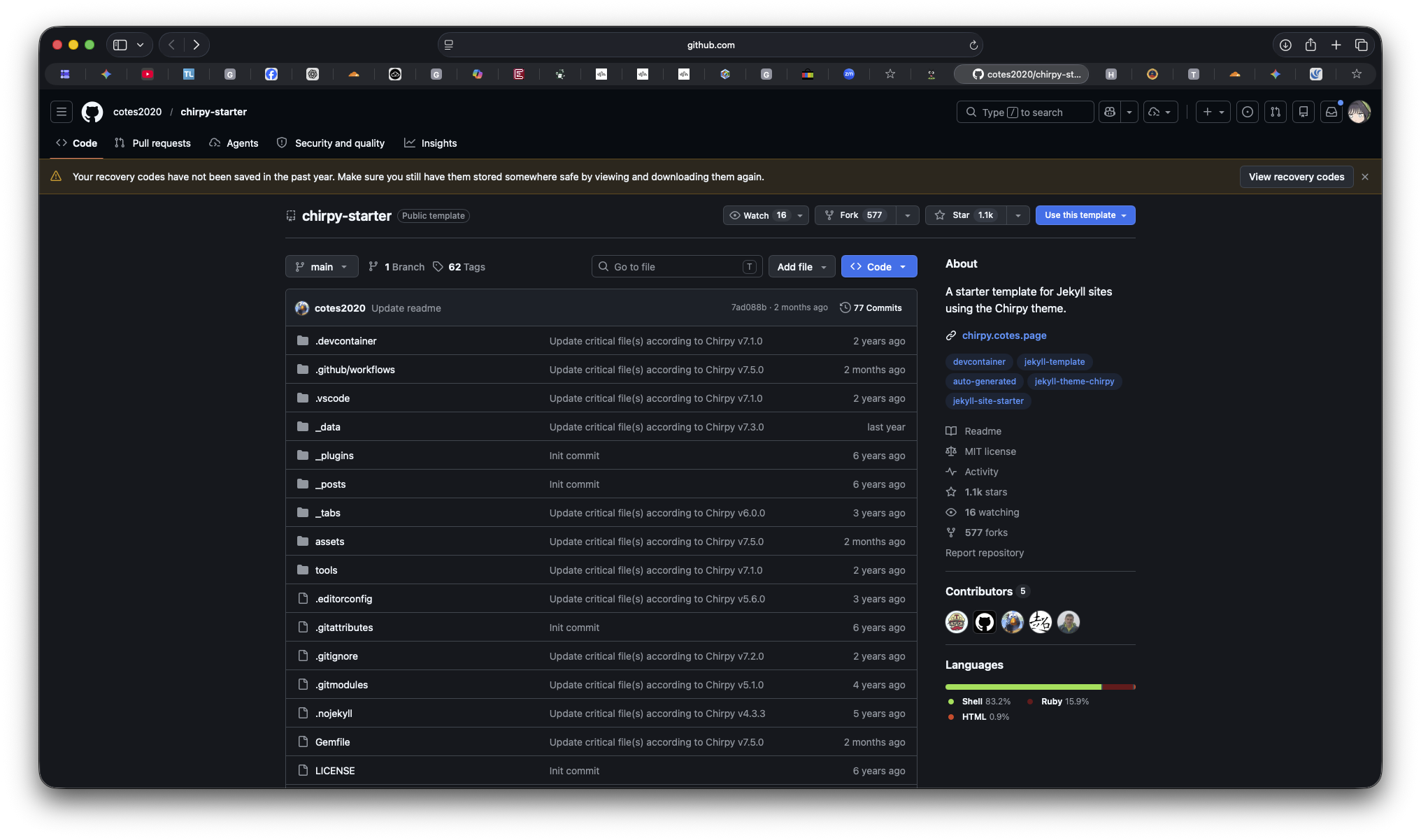 blog repo page